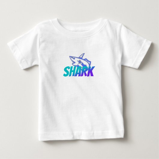 Fierce Gradient Shark Logo | Bold Ocean Vibes ベビーTシャツ (正面)