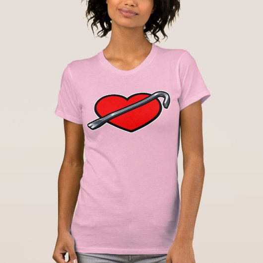 Fierce Heartbreaker Anime Hearts Crowbar Design Tシャツ (正面)