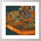 Fierce Kabuki Warriors – Japanese Woodblock Spirit ポスター (正面)