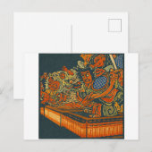 Fierce Kabuki Warriors – Japanese Woodblock Spirit ポストカード (正面/裏面)