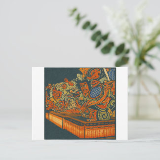 Fierce Kabuki Warriors – Japanese Woodblock Spirit ポストカード