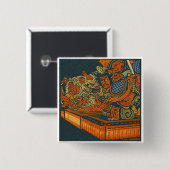 Fierce Kabuki Warriors – Japanese Woodblock Spirit 缶バッジ (正面&裏面)