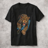 Fierce Leopard Big Cat Wildlife Art Animal Tシャツ