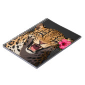 Fierce Leopard Pink Flower Notebook ノートブック (左側)