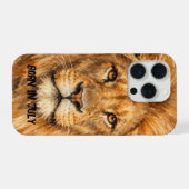 Fierce Lion – Wild July Birth Month Animal iPhoneケース (裏面横)