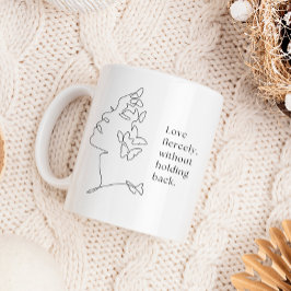 Fierce Love Butterfly Line Art Mug コーヒーマグカップ