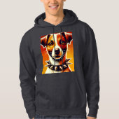 "Fierce & Playful: Jack Russell Vibes" 🐾 パーカ (正面)