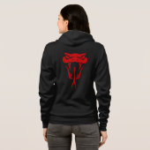 Fierce Red Serpent Face Unisex パーカ (裏面フル)