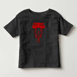 Fierce Red Snake Face Toddler Fine Jersey T-Shirt トドラーTシャツ