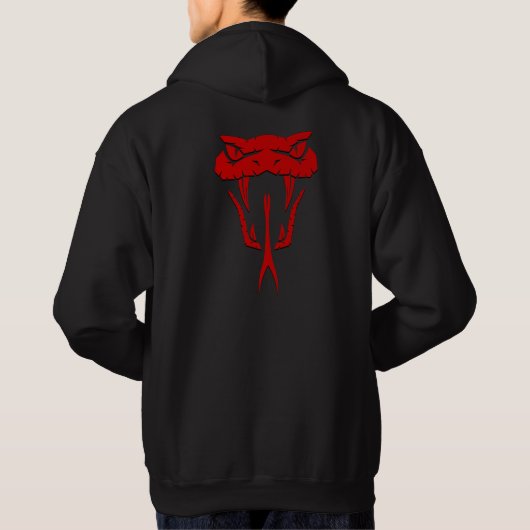 Fierce Red Snake Face Unisex  パーカ (裏面)