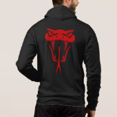 Fierce Red Snake Face Unisex Zip-Up  パーカ (裏面)