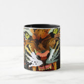 Fierce Roaring Tiger Ceramic Mug Bold Wildlife マグカップ (中央)