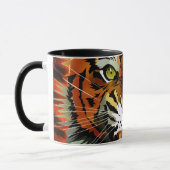 Fierce Roaring Tiger Ceramic Mug Bold Wildlife マグカップ (左)