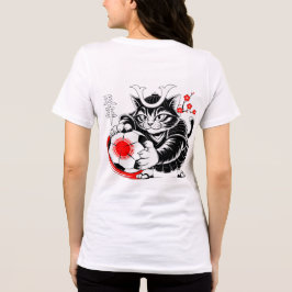 Fierce Samurai Cat Soccer Japanese Warrior Sports トライブレンドＴシャツ
