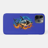 Fierce Shark Beach Towel – Blue & Orange Ocean Spl Case-Mate iPhoneケース (裏面(横))