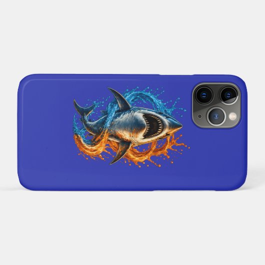 Fierce Shark Beach Towel – Blue & Orange Ocean Spl Case-Mate iPhoneケース (裏面(横))