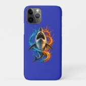 Fierce Shark Beach Towel – Blue & Orange Ocean Spl Case-Mate iPhoneケース (裏)