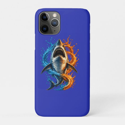 Fierce Shark Beach Towel – Blue & Orange Ocean Spl Case-Mate iPhoneケース (裏)