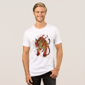Fierce Spirit Tiger トライブレンドＴシャツ (正面全面)