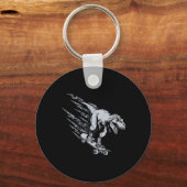 Fierce T-rex Skateboarding Lightning Speed  キーホルダー (正面)