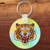Fierce Tiger Head Illustration-24327 キーホルダー (裏面)