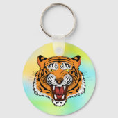Fierce Tiger Head Illustration-24327 キーホルダー (裏面)