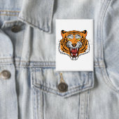 Fierce Tiger Head Illustration-24327 缶バッジ (インサイチュ)