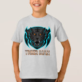 Fierce Tiger Man Gaming Mascot Kids' Tシャツ (正面)