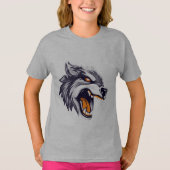  fierce wolf girl Tシャツ (正面)