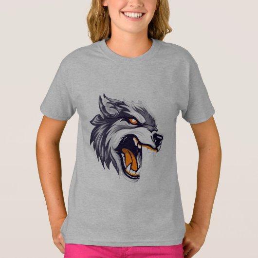fierce wolf girl Tシャツ (正面)