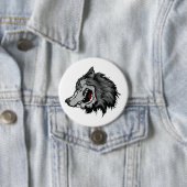 Fierce Wolf Head Bold Wild Animal 缶バッジ (インサイチュ)