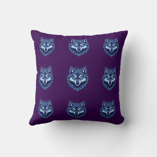 Fierce Wolf – Symbol of Strength and Freedom クッション (裏面)