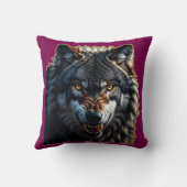Fierce Wolf – Symbol of Strength and Freedom クッション (裏面)