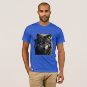 Fierce Wolf – Symbol of Strength and Freedom Tシャツ (正面フル)