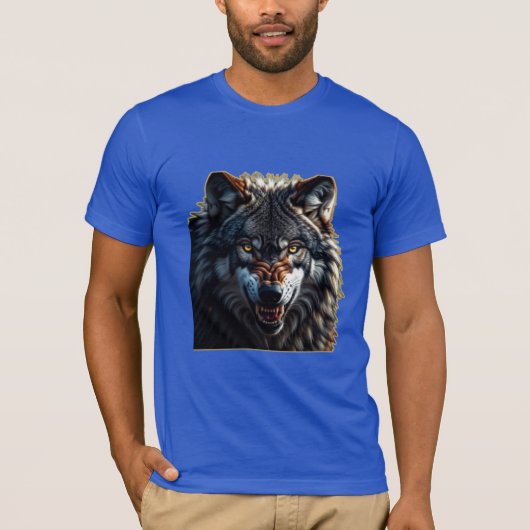 Fierce Wolf – Symbol of Strength and Freedom Tシャツ (正面)