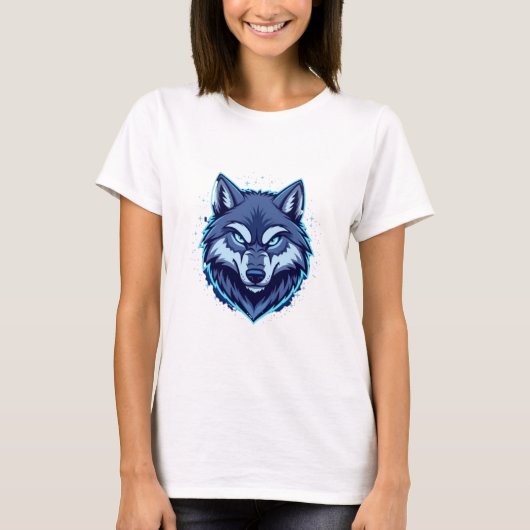 Fierce Wolf – Symbol of Strength and Freedom Tシャツ (正面)