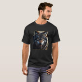 Fierce Wolf – Symbol of Strength and Freedom Tシャツ (正面フル)