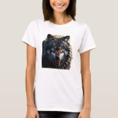 Fierce Wolf – Symbol of Strength and Freedom Tシャツ (正面)