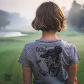 Fierce Yelling Female Golfer - Funny Intense Woman トライブレンドＴシャツ