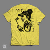 Fierce Yelling Female Golfer - Funny Intense Woman トライブレンドＴシャツ