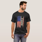 Fieroの姓Tシャツ Fieroの名前 アメリカ国旗 Tシャツ (正面フル)