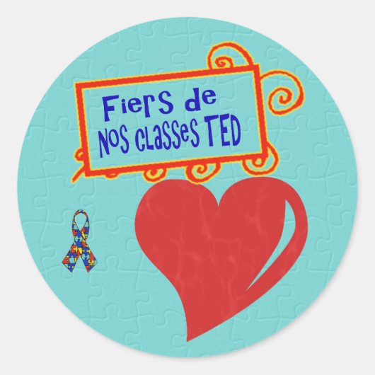 Fiers de nos classes TED - autocollants ラウンドシール (正面)