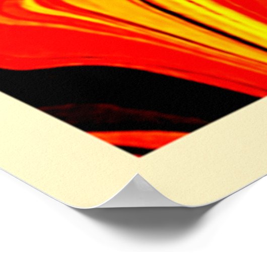 Fiery Abstract Swirls of Emotion ポスター (角)
