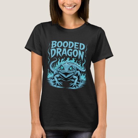 Fiery Blue Hooded Dragon Tシャツ (正面)