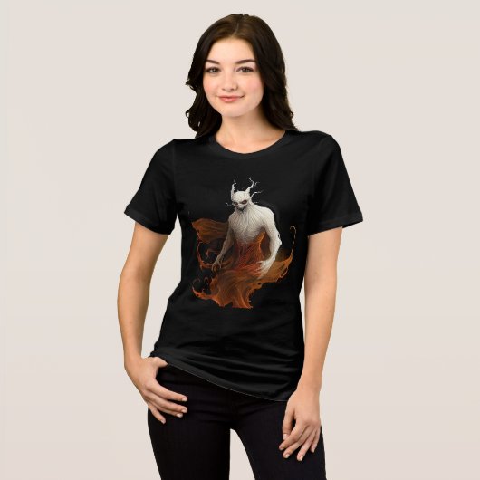 Fiery Clawed Wraith with Glowing Eyes トライブレンドＴシャツ (正面全面)