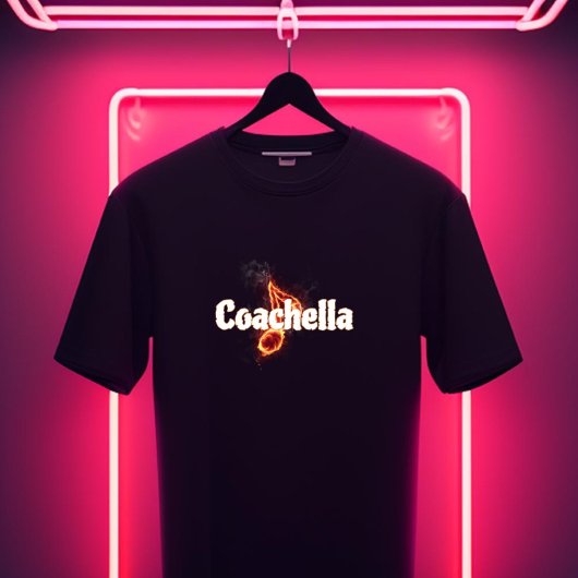 Fiery Coachella Tee – A Design Full of Energy Tシャツ