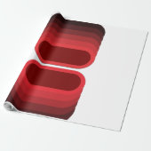 Fiery Contrast: Red & Black Luxe ラッピングペーパー (アンロールド)