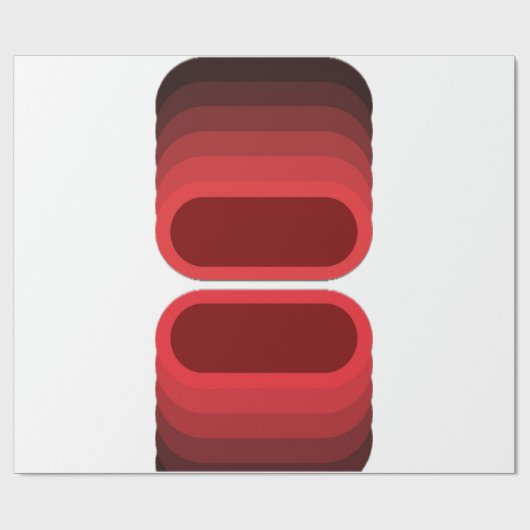 Fiery Contrast: Red & Black Luxe ラッピングペーパー (フラット)