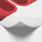 Fiery Contrast: Red & Black Luxe ラッピングペーパー (角)