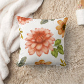 Fiery Dahlia Bloom クッション (ブランケット)